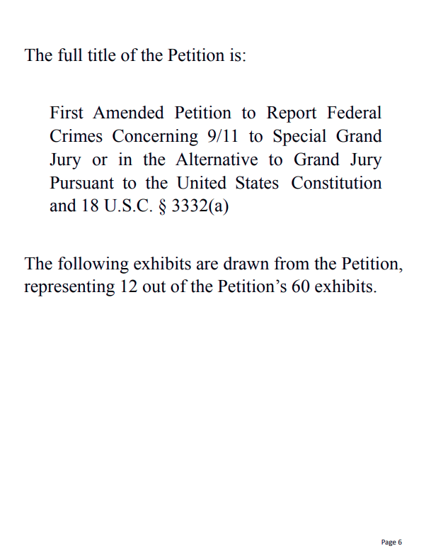 Exhibit 6: Federal Crimes Petition