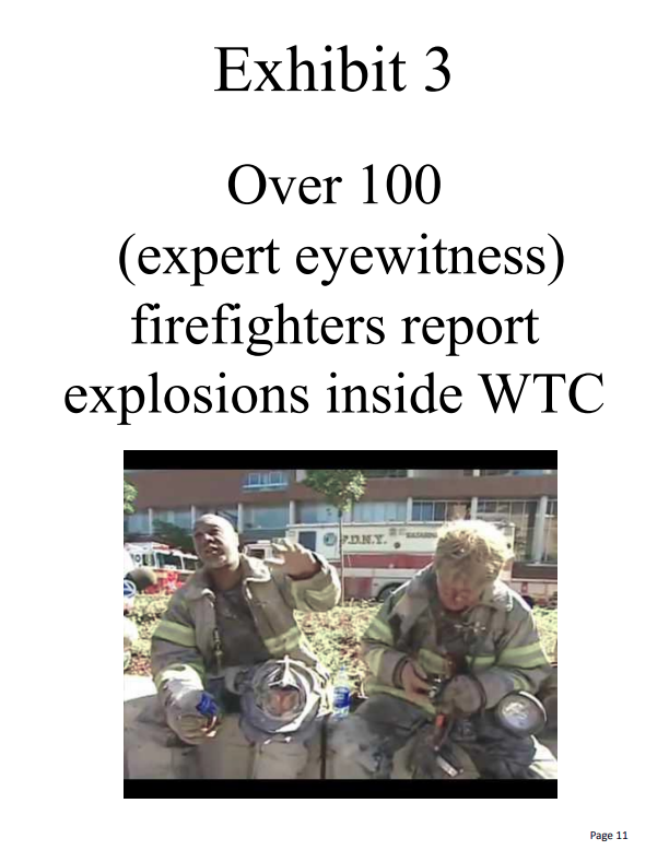 Exhibit 11: Over 100 Firefighters Report Explosions
