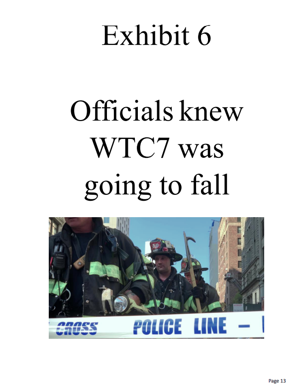 Exhibit 13: WTC 7 Foreknowledge
