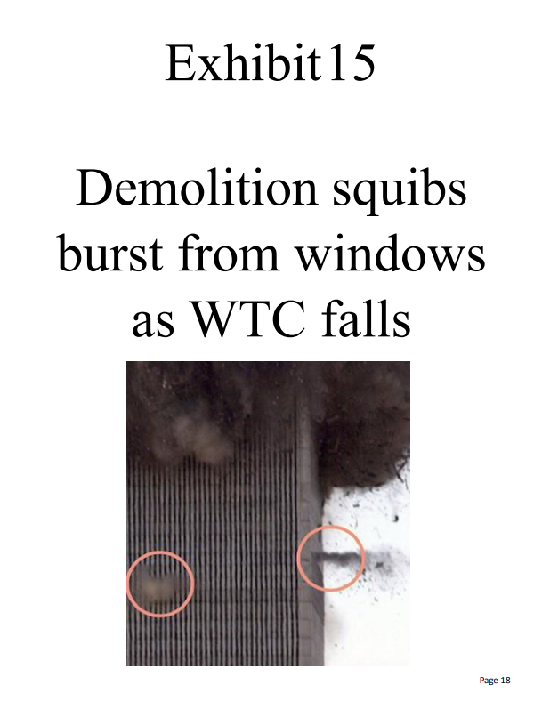 Exhibit 17: Demolition Squibs Burst from Windows