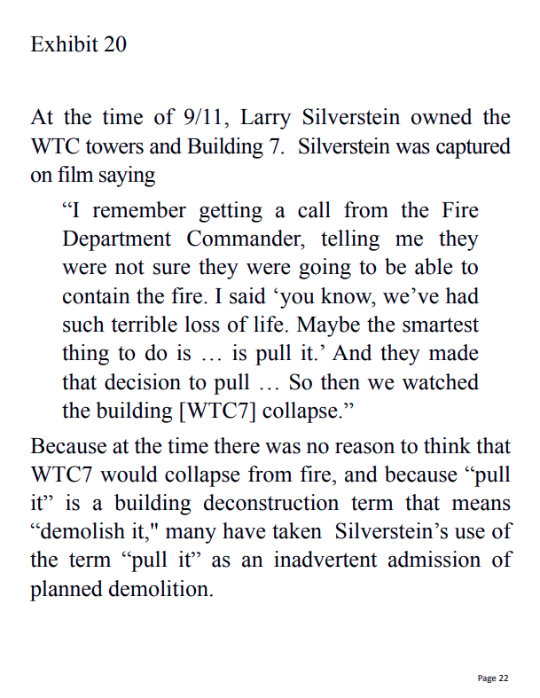 Exhibit 22: Larry Silverstein — Pull It