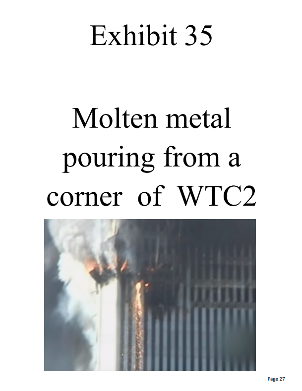 Exhibit 27: Molten Metal Pouring from WTC 2